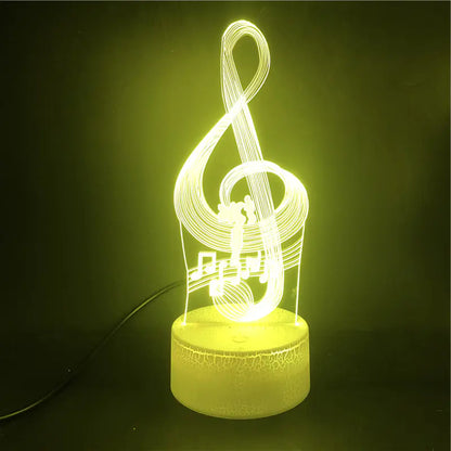 3D Guitar Model Night Light with USB and Battery