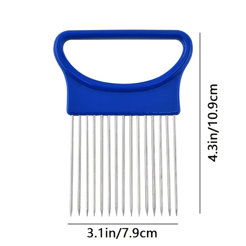 Stainless Steel Onion Inserter and Fixed Slicer Tool