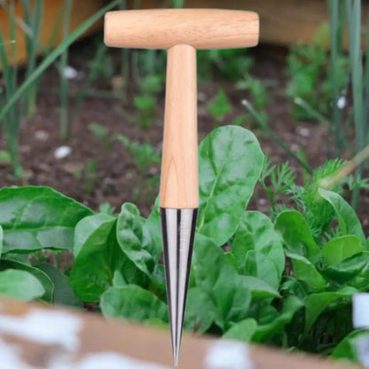 Wooden Gardening Tools for Planting Seeds and Bulbs