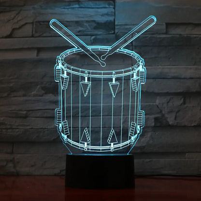 3D Guitar Model Night Light with USB and Battery