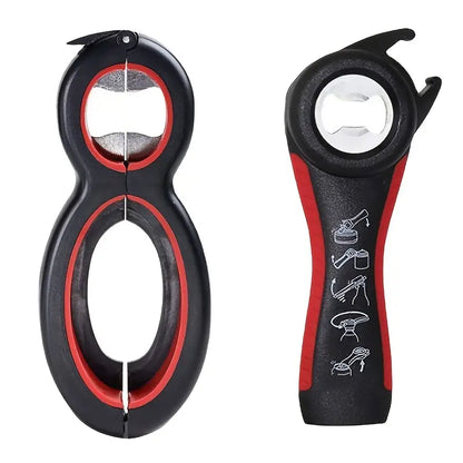 2pcs 5-in-1 Twist Cap Bottle Opener Set for Kitchen