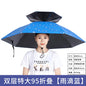 Double-Layer Waterproof Fishing Umbrella Hat for Outdoors
