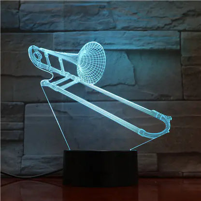 3D Guitar Model Night Light with USB and Battery