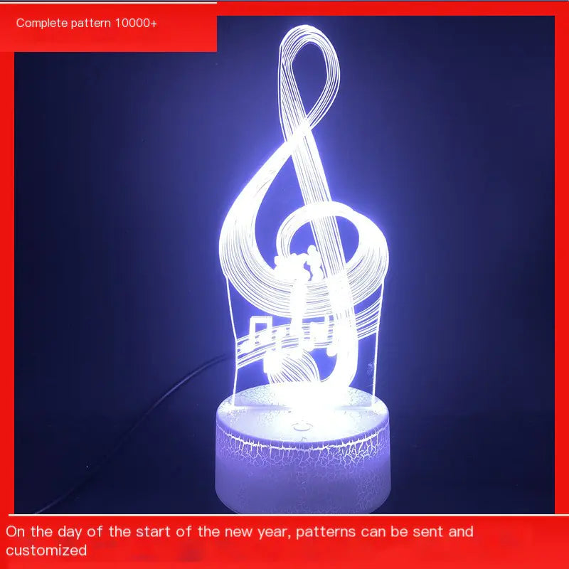 3D Guitar Model Night Light with USB and Battery