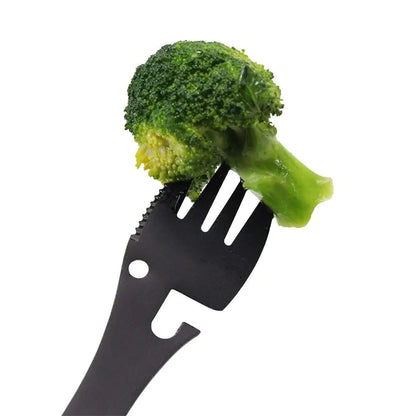 Portable Camping Cutlery Set - Stainless Steel Utensils