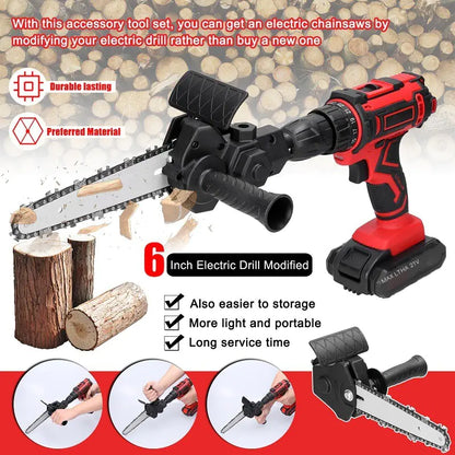 Drill-to-Saw Converter for DIY Woodworking Tools