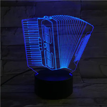 3D Guitar Model Night Light with USB and Battery