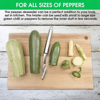 Stainless Steel Pepper Core Remover Kitchen Tool