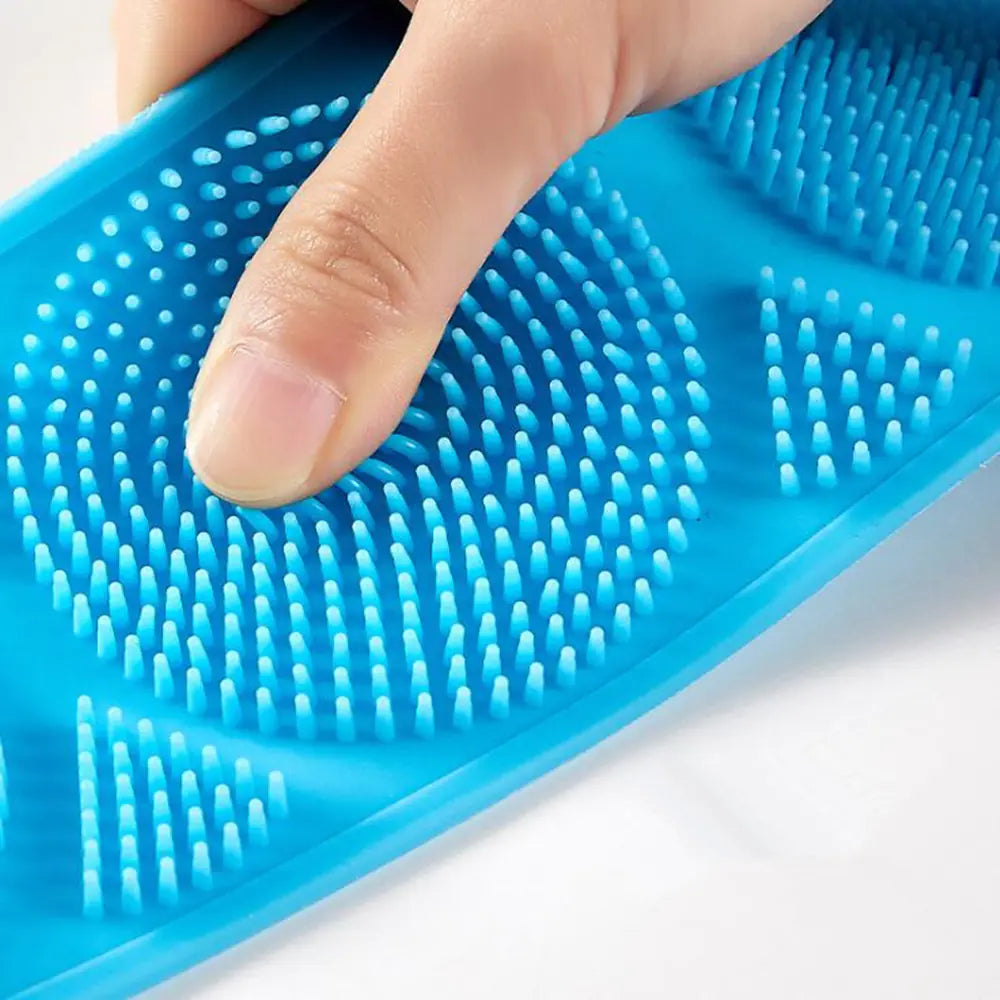 Silicone Exfoliating Bath Brush and Back Massage Belt