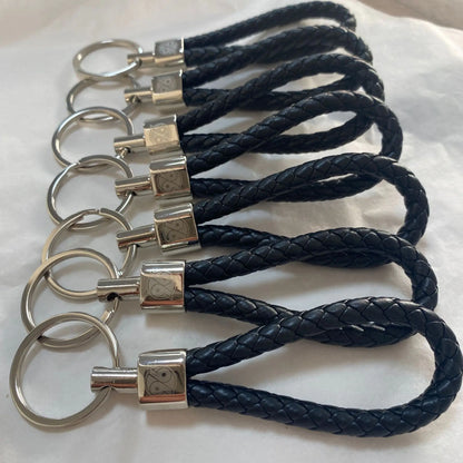 Minimalist 96 Mark Metal Keychain with DIY Leather Strap