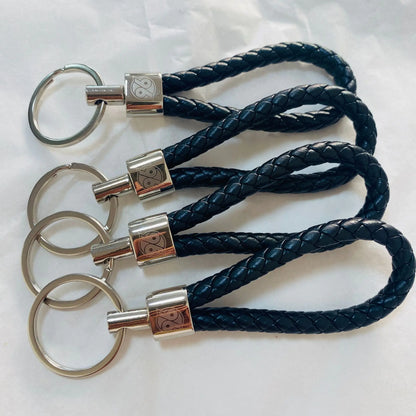 Minimalist 96 Mark Metal Keychain with DIY Leather Strap