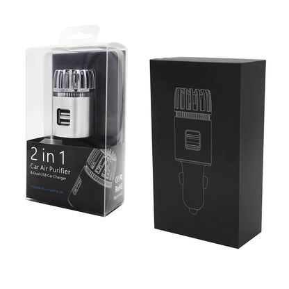 Aluminum Alloy USB Car Air Purifier, Metal Purifier