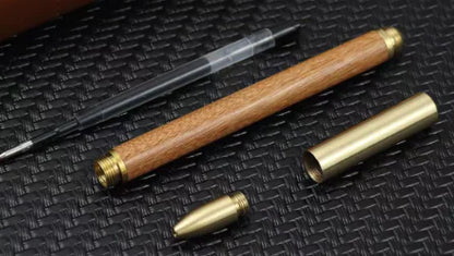 Sandalwood and Brass Signature Pen with Laser Engraving
