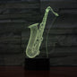 3D Guitar Model Night Light with USB and Battery