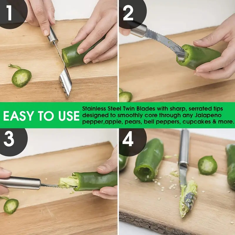 Stainless Steel Pepper Core Remover Kitchen Tool