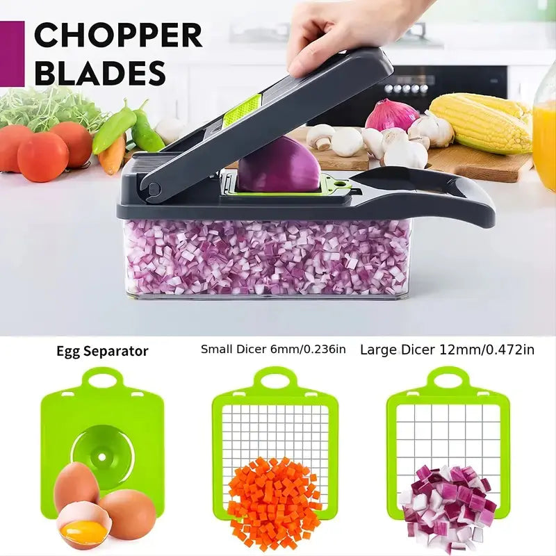 Multifunctional Vegetable Chopper with Container (1pc)
