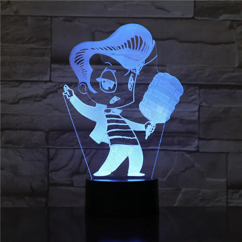 3D Guitar Model Night Light with USB and Battery