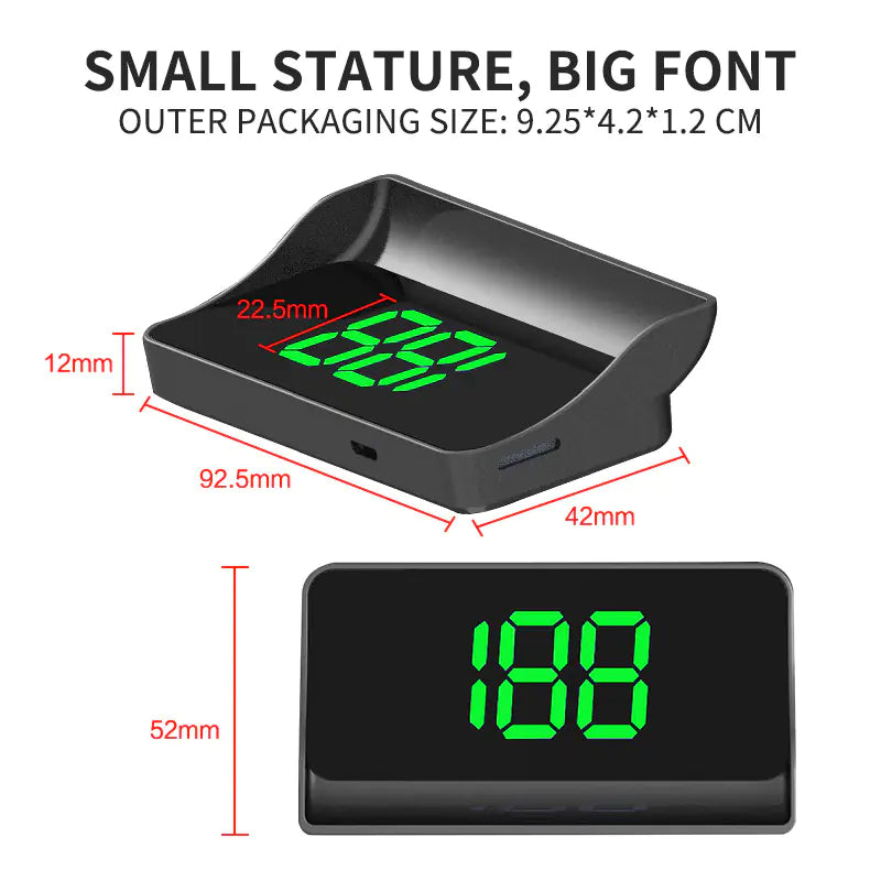 2023 V9 Car HUD Universal Display for KMH/MPH