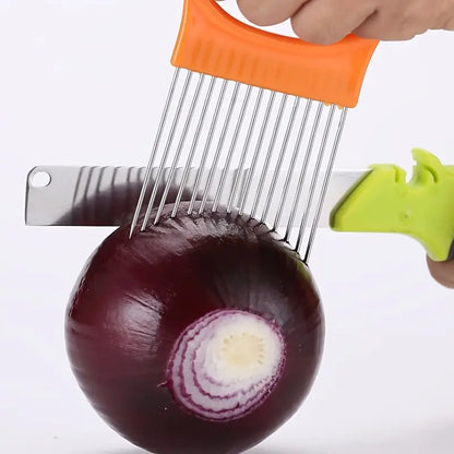 Stainless Steel Onion Inserter and Fixed Slicer Tool