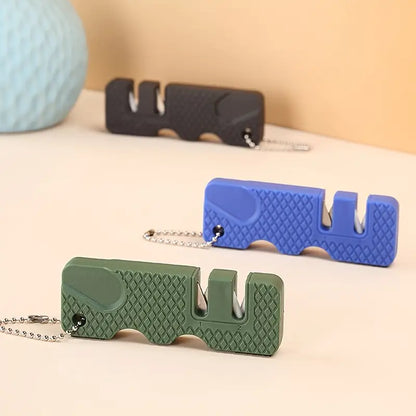 Portable Two-Section Knife Sharpener for Household Use