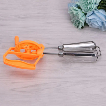 Stainless Steel Hand Crank Double Rotating Mixer