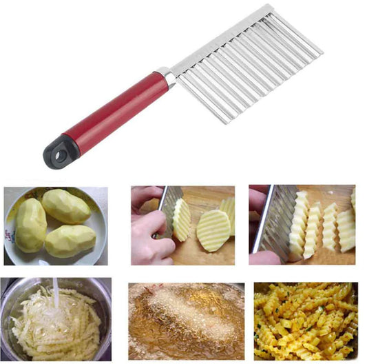 Multi-Functional Stainless Steel Wavy Knife for Vegetables
