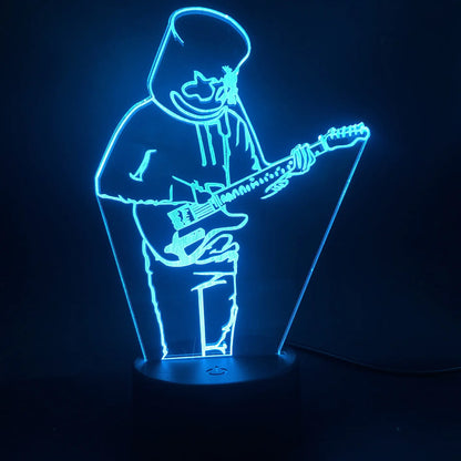 3D Guitar Model Night Light with USB and Battery