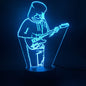 3D Guitar Model Night Light with USB and Battery
