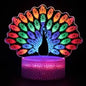 3D Heart Illusion LED Night Light with Remote Control