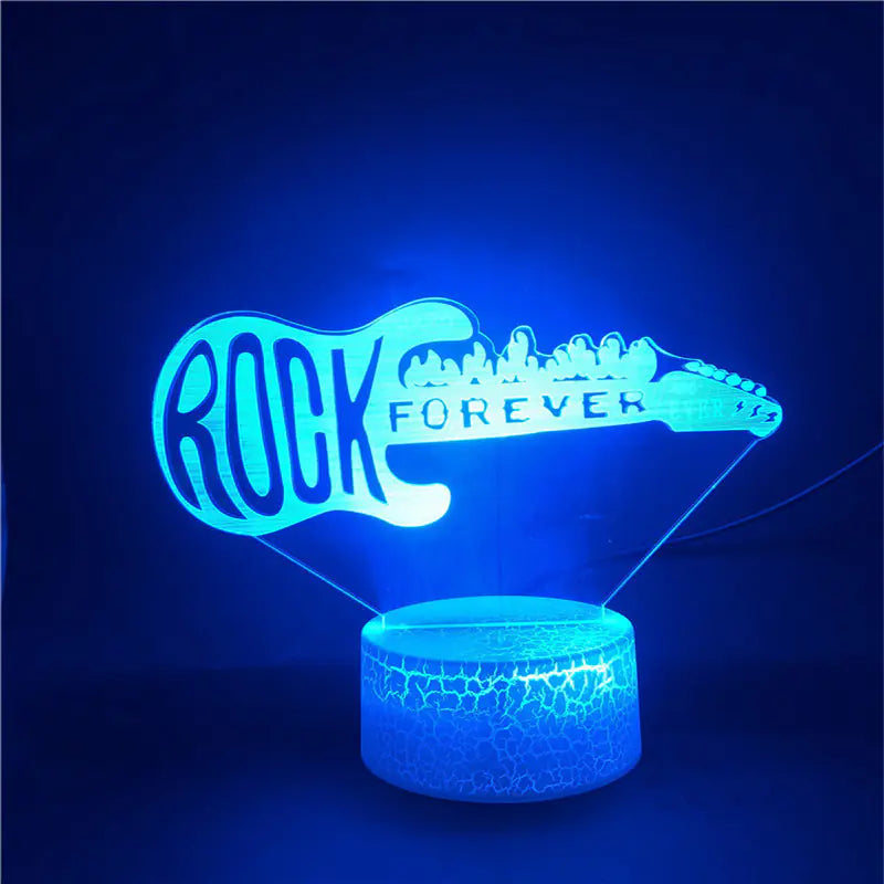 3D Guitar Model Night Light with USB and Battery