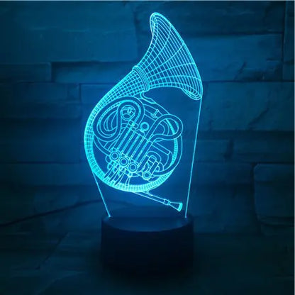 3D Guitar Model Night Light with USB and Battery